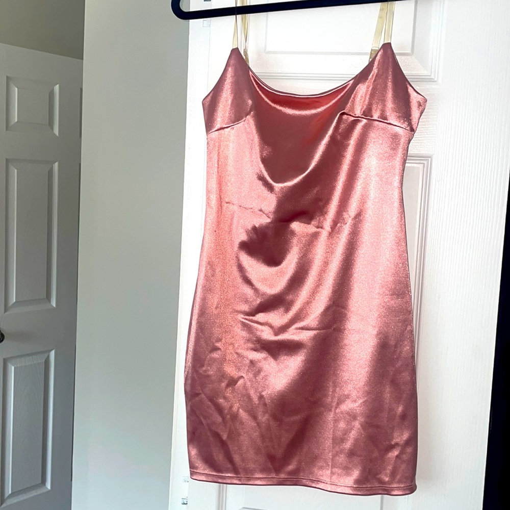 Pink mini dress